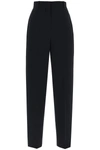 Alexander Mcqueen Wool-crepe Tapered Pants In Black
