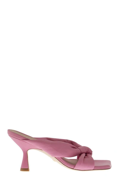 Stuart Weitzman Playa - Leather Sandals In Pink