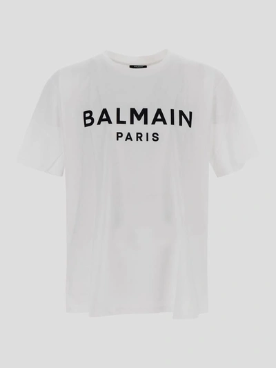 Balmain T-shirts And Polos In Blancnoir