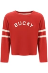BODE BODE BUCKY TWO-TONE COTTON SWEATER