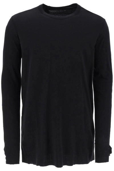 11 By Boris Bidjan Saberi Black Ls1b Long Sleeve T-shirt In Black Dye