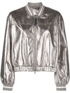 Brunello Cucinelli Woman Jacket Silver Size 14 Leather