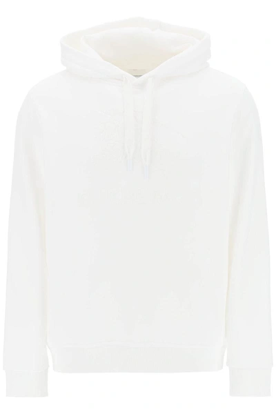 Burberry 'raynerbridge' Hoodie With Ekd Logo In Terry Cloth In White