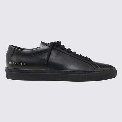 COMMON PROJECTS COMMON PROJECTS BLACK LEATHER ORIGINAL ACHILLES SNEAKERS