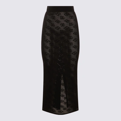Dolce & Gabbana Black Viscose Blend Skirt