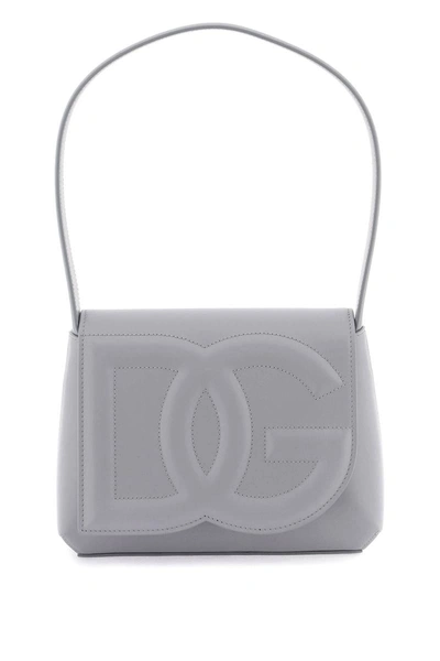 Dolce & Gabbana Dg Logo Shoulder Bag In Grey