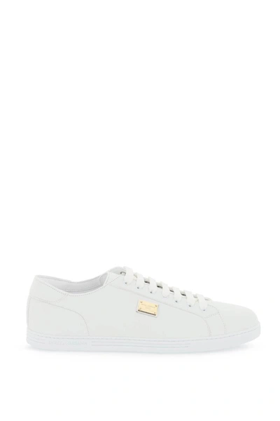 Dolce & Gabbana Leather 'saint Tropez' Sneakers In White