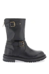 Dolce & Gabbana Dolce&gabbana Men Black Smooth Leather Boot In Multi