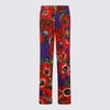 DOLCE & GABBANA DOLCE & GABBANA MULTICOLOR SILK PANTS