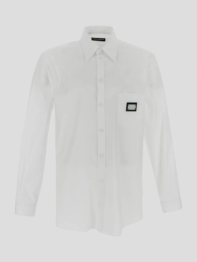 Dolce & Gabbana Shirts In Biancoottico