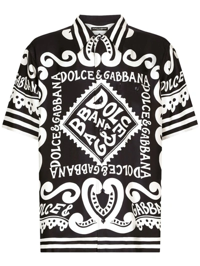 Dolce & Gabbana Short-sleeved Shirt In Blue
