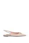 Dolce & Gabbana Slingback Ballet Flats With Dg Logo In Pink