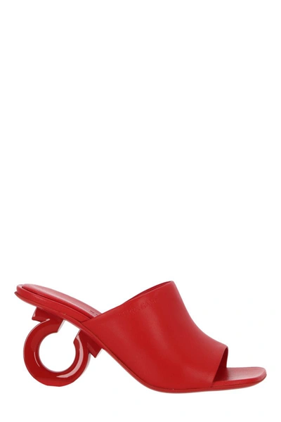 Ferragamo Sandals In Flame Red Flame Red