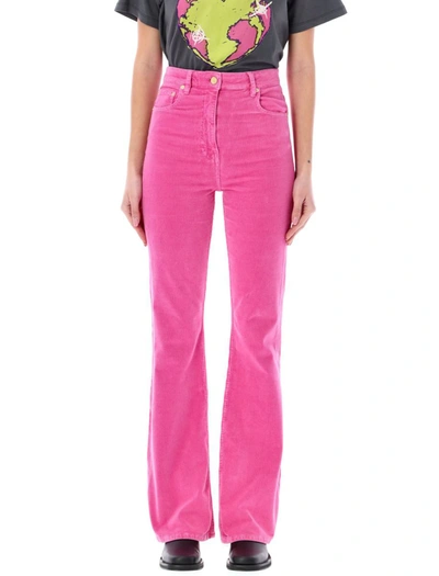 Ganni Corduroy Pants In Fucsia