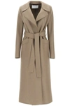 Harris Wharf London Long Pressed Wool Coat In Brown