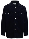 Isabel Marant 'ritchie' Midnight Blue Cotton Blend Shirt Man In Blue