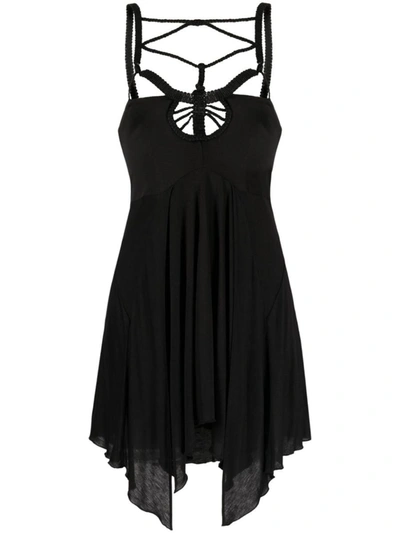 Isabel Marant Diana Macramé-trim Minidress In 01bk Black