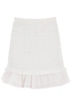 Isabel Marant Étoile Marant Étoile Woman Mini Skirt White Size 6 Cotton, Viscose In White