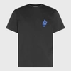 JW ANDERSON J.W. ANDERSON BLACK AND BLUE COTTON T-SHIRT