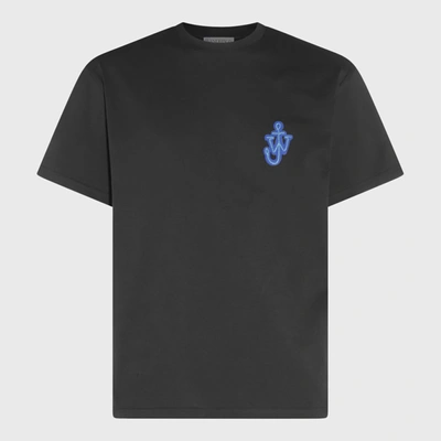 Jw Anderson J.w. Anderson Black And Blue Cotton T-shirt