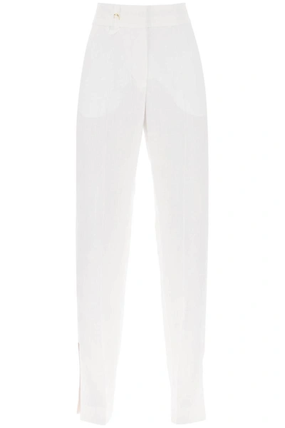 Jacquemus Sauge 高腰直筒长裤 In White
