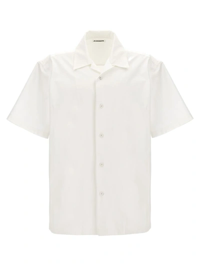 Jil Sander Cotton Bowling Shirt In White
