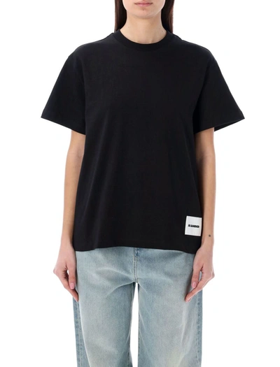 Jil Sander Organic Cotton 3 Pack T-shirt In Black