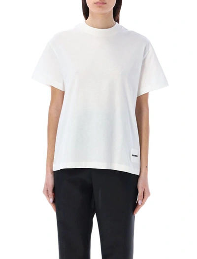 Jil Sander Organic Cotton 3 Pack T-shirt In White