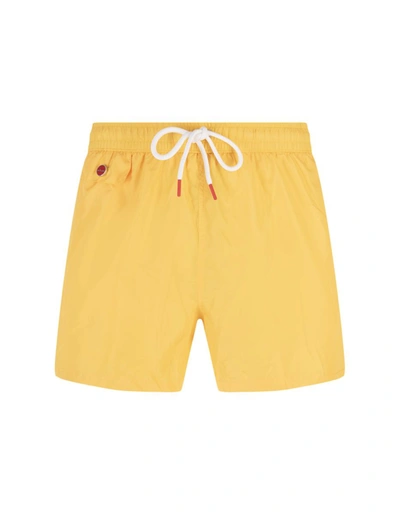Kiton Yellow Swim Shorts