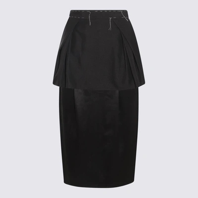 Maison Margiela Work-in-progress Layered Skirt In Black