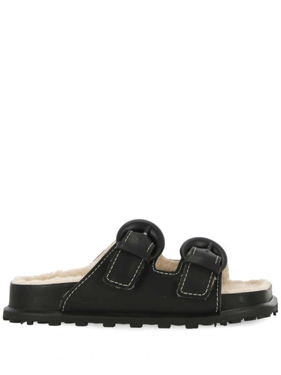 Marine Serre Sandals In Black