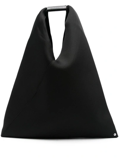Mm6 Maison Margiela Japanese Triangle Small Top Handle Bag In Black