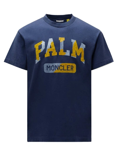 Moncler Genius Moncler X Palm Angels Navy T-shirt In Multicolor