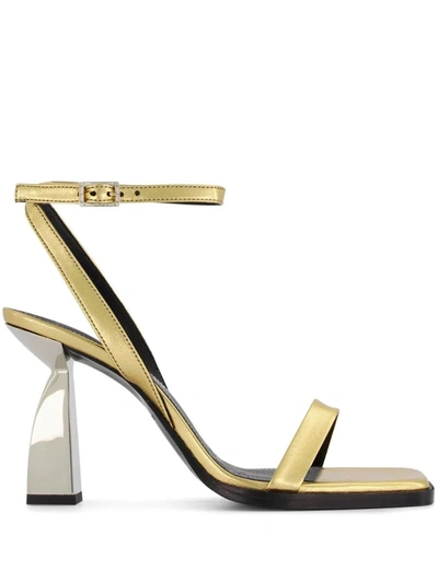 Nodaleto Angel E 90mm Metallic Sandals In Gold Nappa