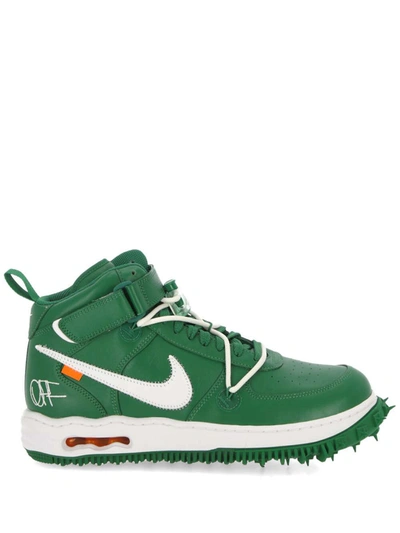 Nike X Off-white Air Force 1 Mid Pine Green 运动鞋 In Green