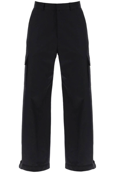 Off-white Wide-leg Cargo Pants In Black