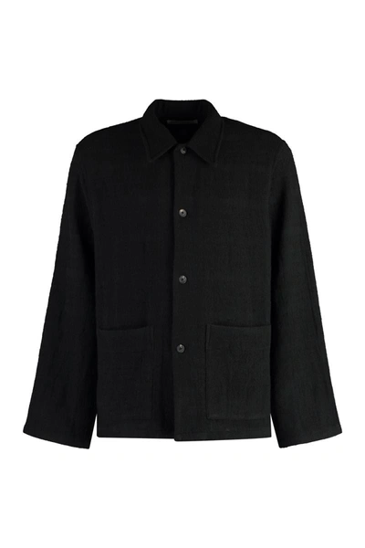 Our Legacy Haven Technical Fabric Overshirt In Black