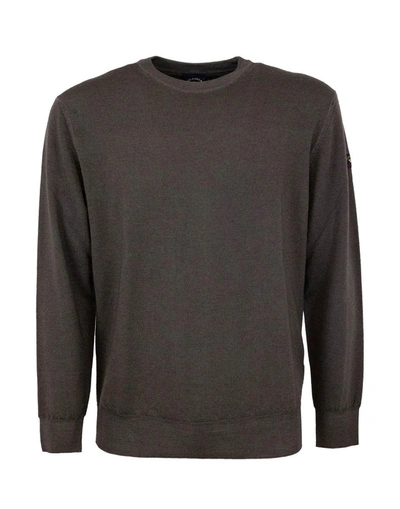 Paul & Shark Crewneck In Extrafine Merino Wool In Grey