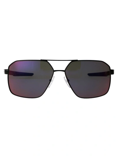 Prada Linea Rossa Sunglasses In 1bo10a Matte Black