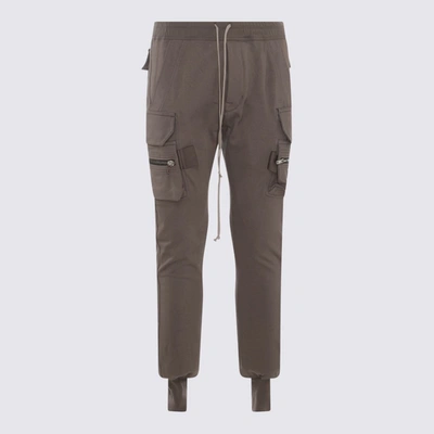 RICK OWENS RICK OWENS DUST BROWN COTTON PANTS