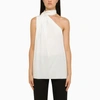 Stella Mccartney Stella Mc Cartney Cream Asymmetric Viscose Top In Beige