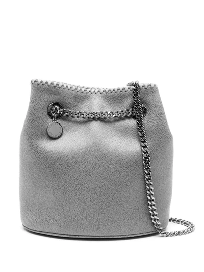 Stella Mccartney Falabella Bucket Bag With Chain Links In Grey