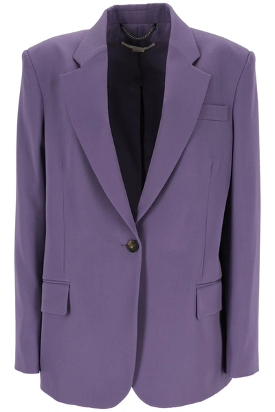 Stella Mccartney Tailored Buttoned Jacket In Purple