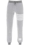 THOM BROWNE THOM BROWNE 4-BAR JOGGERS IN CHECK KNIT