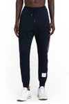 Thom Browne Rwb Stripe Loopback Sweatpants In Blue
