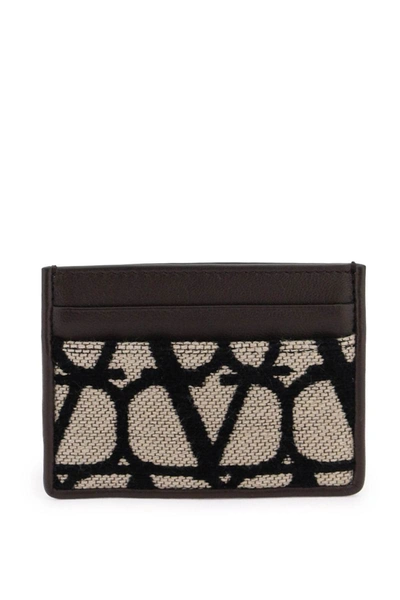 Valentino Garavani Toile Iconographe Cardholder In Multicolor