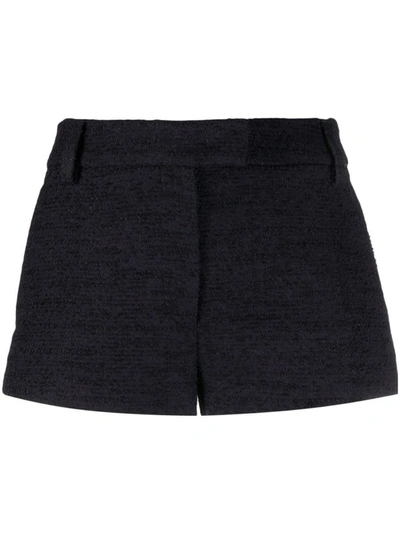 Valentino Cotton-blend Shorts In 598 Navy