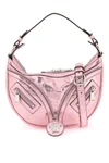 VERSACE VERSACE METALLIC LEATHER 'REPEAT' HOBO BAG