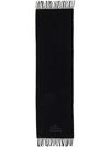 Vivienne Westwood Orb And Logo-embroidered Wool Scarf In Black