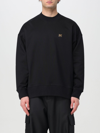 Palm Angels Black Plaque Sweatshirt In Black